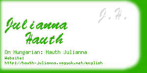 julianna hauth business card